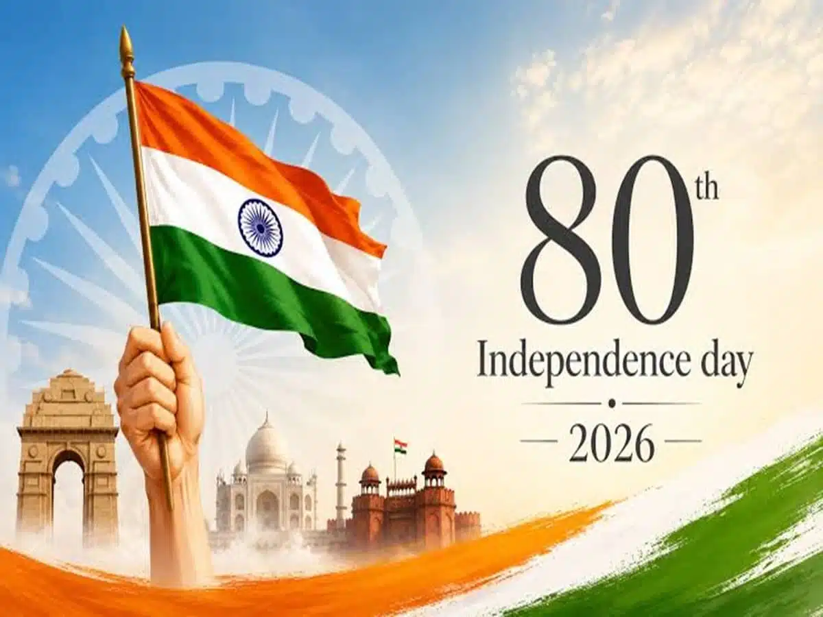 India's 80th Independence Day celebrations, themed 'Yuva Shakti: Leading the journey to Viksit Bharat@2047'.